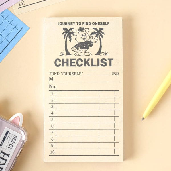 DAISO Stationery Travel Checklist Memo Pad (75 Sheets)