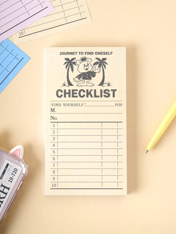 DAISO Stationery Travel Checklist Memo Pad (75 Sheets)