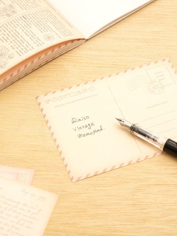 DAISO Stationery Vintage Memo Pad (60 Sheets)