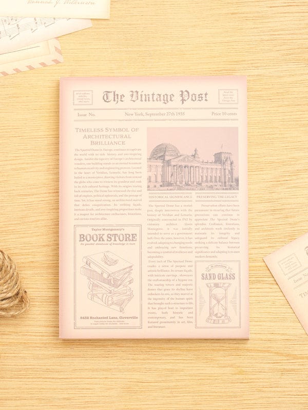 DAISO Stationery Vintage Memo Pad (60 Sheets)