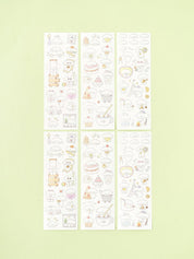 DAISO Stationery Woolly Puppy Sticker Pack (6 Sheets)