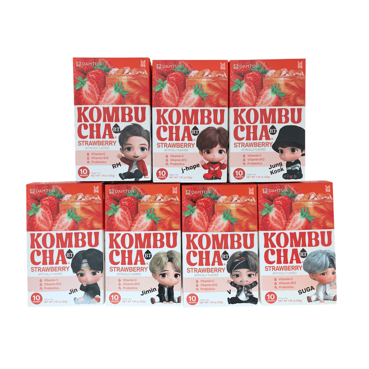 Damtuh Beverage Damtuh  Kombucha BT Strawberry(10-packet) -Tiny TAN edition