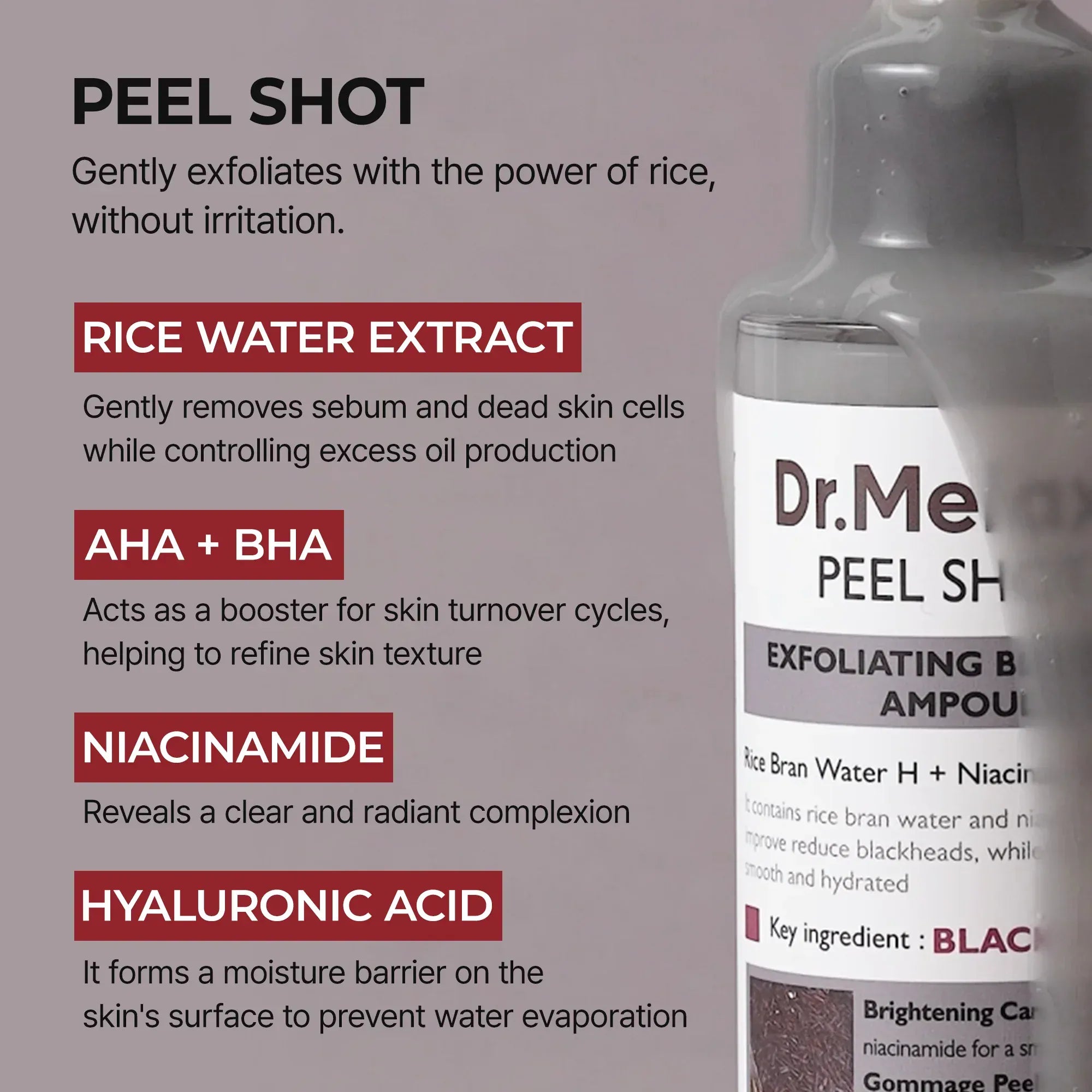Dr.Melaxin 80ml / 80ml [Dr.Melaxin] Peel Shot Exfoliating Rice Ampoule 80ml (1 out of 2 options)