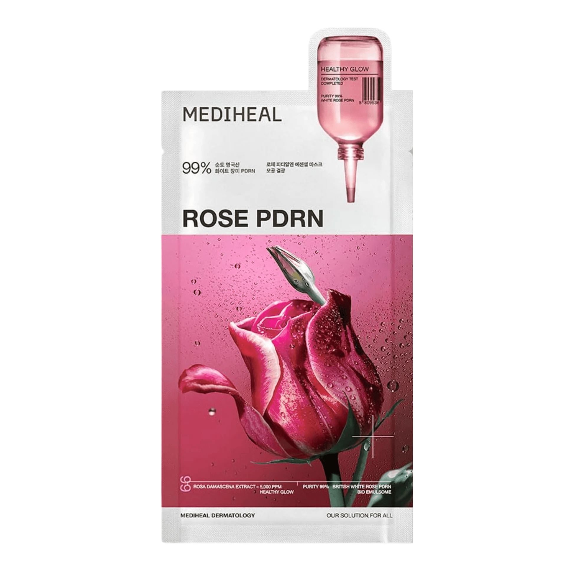 Mediheal Skincare 1 sheets [Mediheal] Rose PDRN Essential Mask Healthy Glow