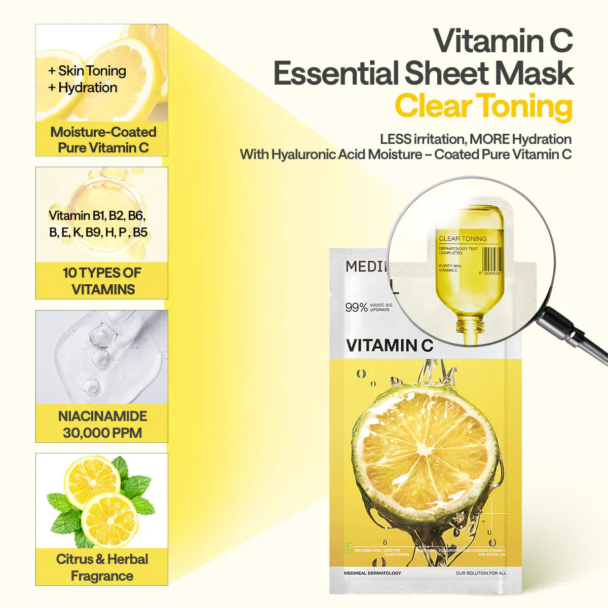 Mediheal Skincare [Mediheal] Vitamin C Essential Mask Clear Toning
