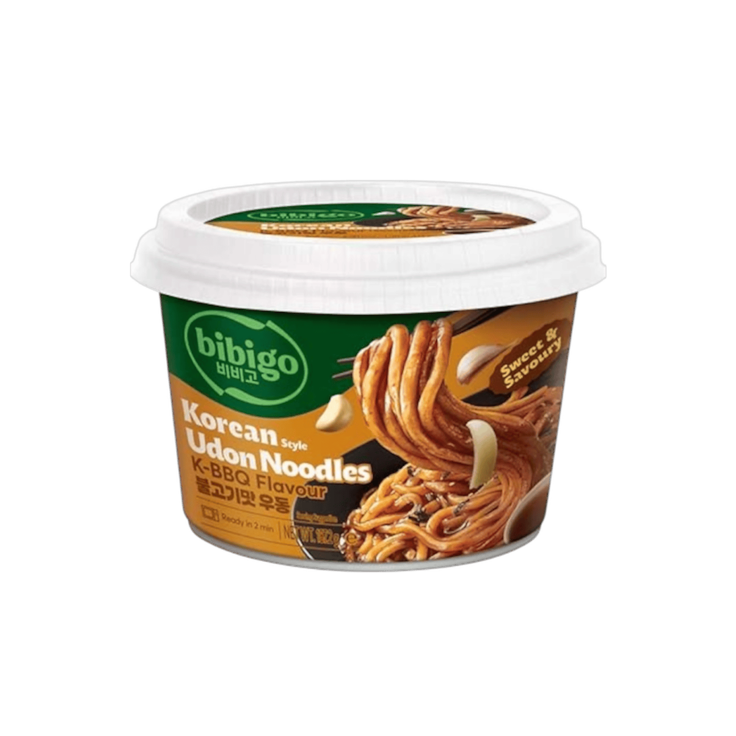 Nongshim Cup Noodle bibigo Korean style Udon Noodles (K-BBQ Flavour) 187.2g