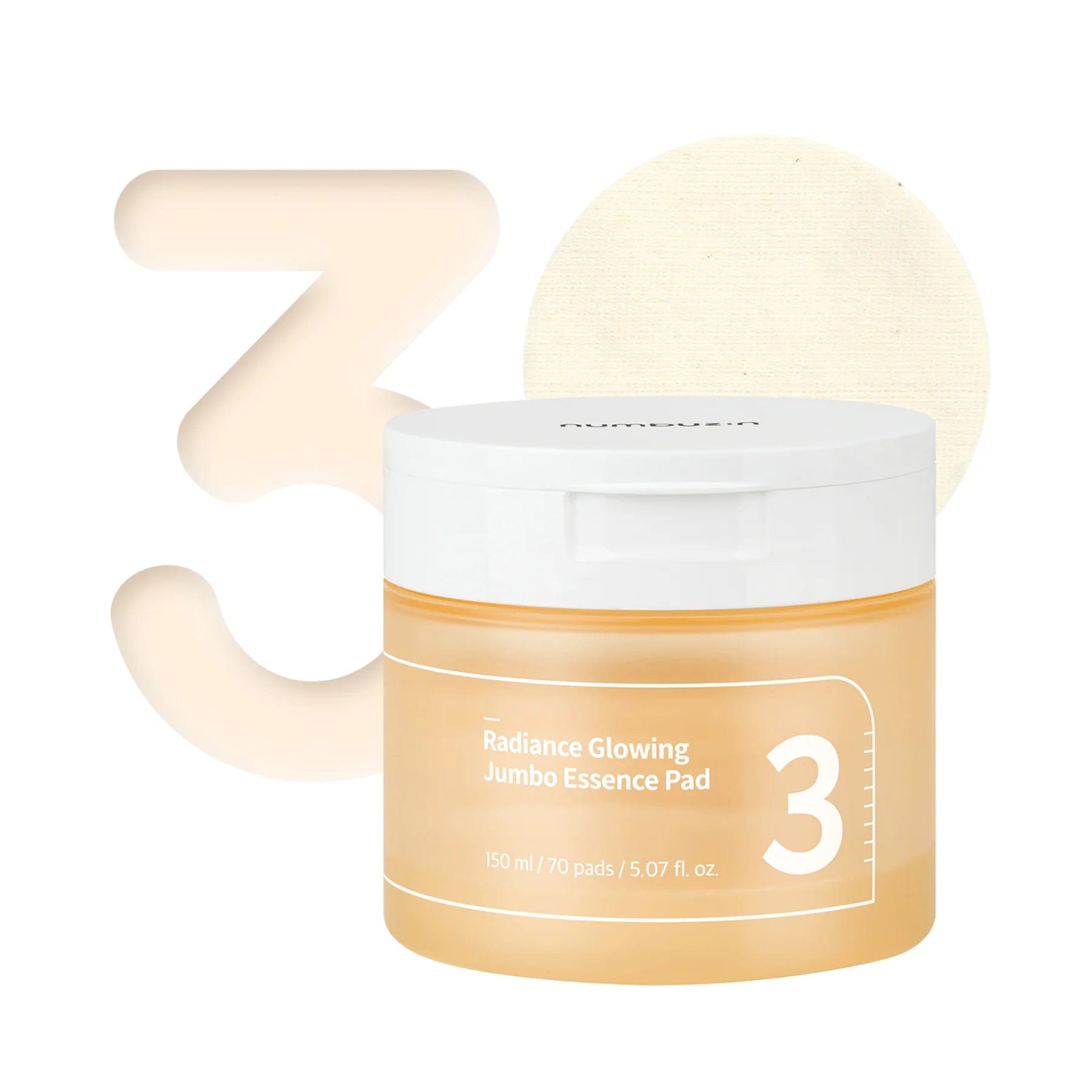 Numbuzin Numbuzin No.3 Radiance Glowing Jumbo Essence Pad (150ml *70ea )