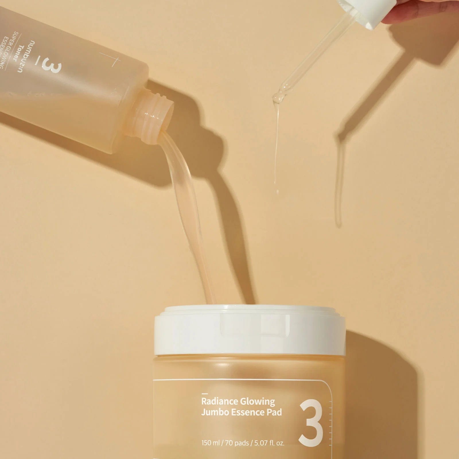 Numbuzin Numbuzin No.3 Radiance Glowing Jumbo Essence Pad (150ml *70ea )