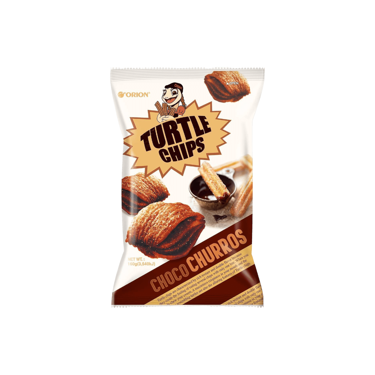 Orion Snack Orion Turtle Chips Choco Churros 80g